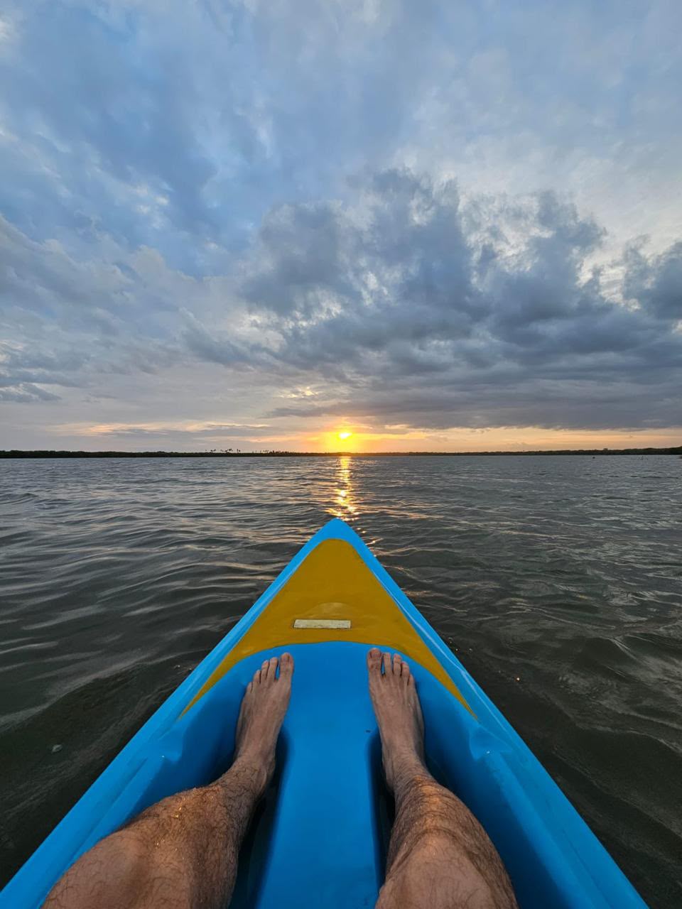 Sunset view from a kayak on Tangalle Lagoon